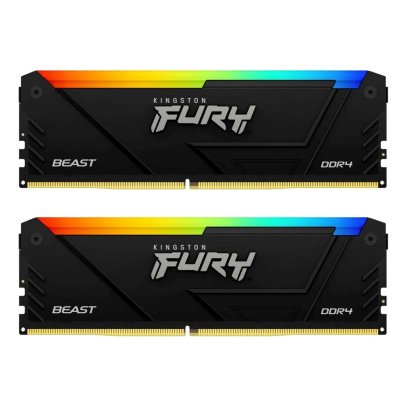 Оперативная память Kingston Fury Beast RGB (KF432C16BB2AK2/64) DDR4 64GB 3200MHz CL16 DIMM 2x32 RGB Dual Rank