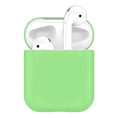 Чехол для Apple AirPods 1/2 Silicone Case Spearmint Green, мятно-зеленый