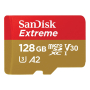 Карта памяти Micro SecureDigital 128Gb SanDisk Extreme microSDHC class 10 UHS-1 U3 V30 A2 (SDSQXAA-128G-GN6MN)