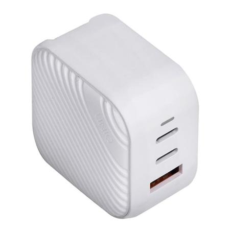 Зарядное устройство UNIQ Verge Pro 66Вт GaN, USB-A + 2 USB Type-C Белый