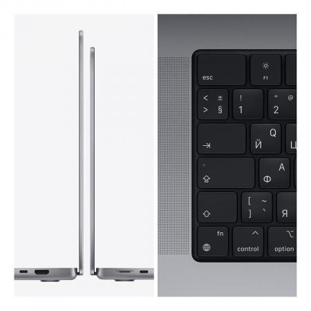 Apple MacBook Pro 14" (M1 Pro 8C CPU, 14C GPU, 2021) 16/512Gb SSD (MKGR3) Silver, серебристый
