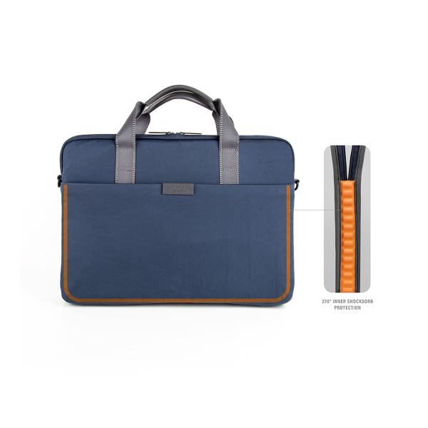 Сумка UNIQ для ноутбуков 16" Stockholm Nylon Messenger bag (STOCKHOLM(16)-ABSBLUE) Abyss Blue, синий