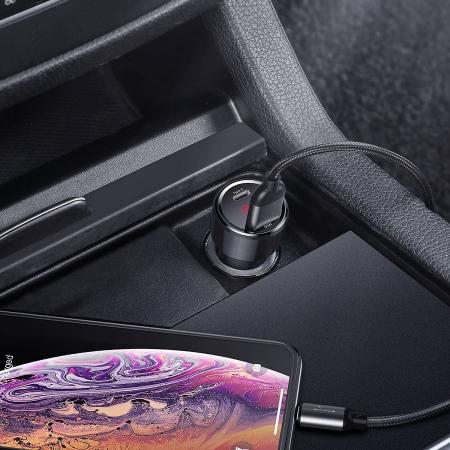 Автомобильное зарядное устройство Baseus 2 USB Quick Charger 45W (USB-C+USB) (CCMLC20C-01) Черный