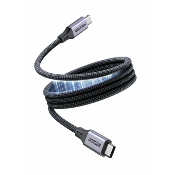 Кабель с магнитным основанием UGREEN L520 Type-C - Type-C 1м (55517) Серый