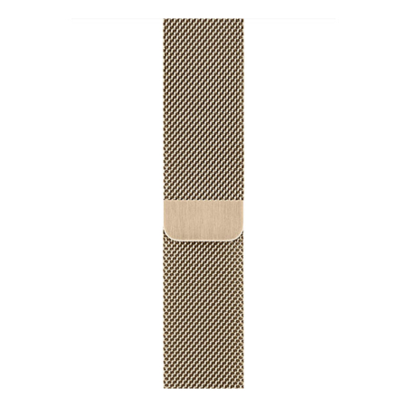 Ремешок для Apple Watch 38/40 mm Gurdini Milanese Loop Champagne Gold, золотой