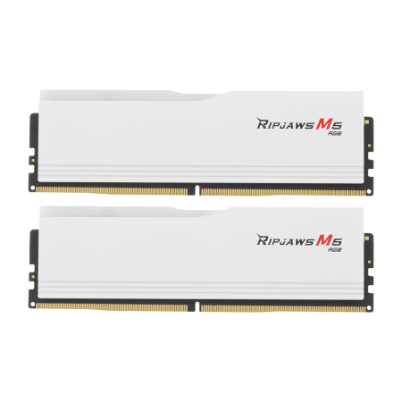 Оперативная память G.SKILL Ripjaws M5 RGB (F5 6000J3238G32GX2 RM5RW) DDR5 64GB 6000MHz CL32 UDIMM 2x32GB RGB White