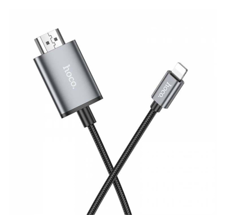 Кабель hoco. разъем Lightning – HDMI, 2 м (UA27) Черный