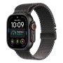 Apple Watch Ultra 4, 49 мм корпус из титана цвета «Black», ремешок Titanium Milanese Loop цвета «Black» размера M