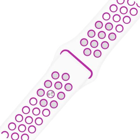 Ремешок для Apple Watch 42/44 mm Nike+ Silicone Sport Band Бело-сиреневый