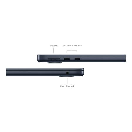 Apple MacBook Air 13" (M3, 8C CPU, 8C GPU, 2024) 8/256Gb SSD (MRXV3) Midnight, «тёмная ночь»
