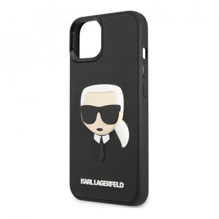 Чехол Karl Lagerfeld для iPhone 14 Plus 3D Rubber Karl's head Hard (KLHCP14MKH3DBK) Чёрный