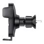 Автомобильный держатель с функцией беспроводной зарядки Baseus Wisdom Auto Alignment Car Mount Wireless Charger (QI 15W) Air Outlet Base (CGZX000001) Черный