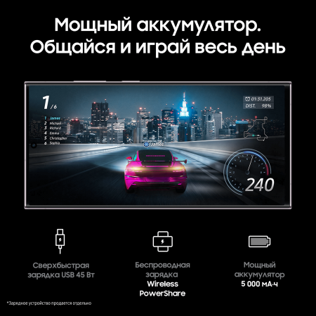 Samsung Galaxy S23 Ultra 12/512Gb Phantom Black, чёрный фантом