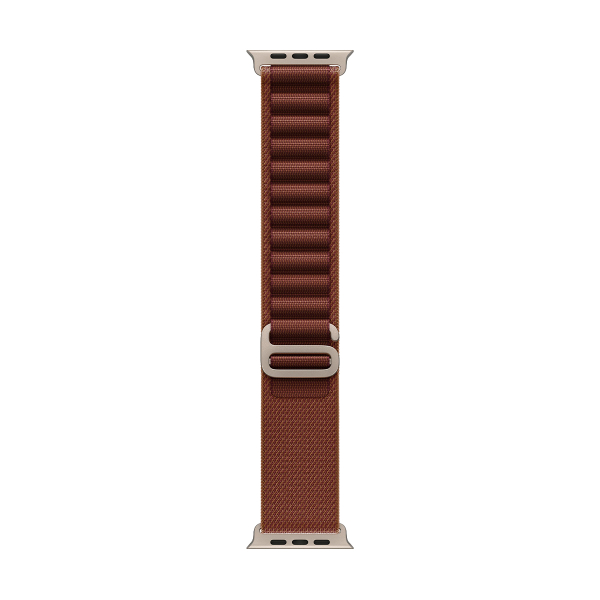 Apple Watch Ultra 4, 49 мм корпус из титана цвета «Natural», ремешок Alpine Loop цвета «Burgundy» размера S