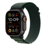 Apple Watch Ultra 2 (2024), 49 мм корпус из титана цвета «Black», ремешок Alpine Loop размера M цвета «Dark Green»